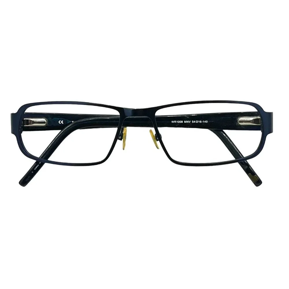 William Rast WR1009 Mens Blue Rectangle FRAMES ONLY MNV 54-16-140 Includes Case - Picture 3 of 12